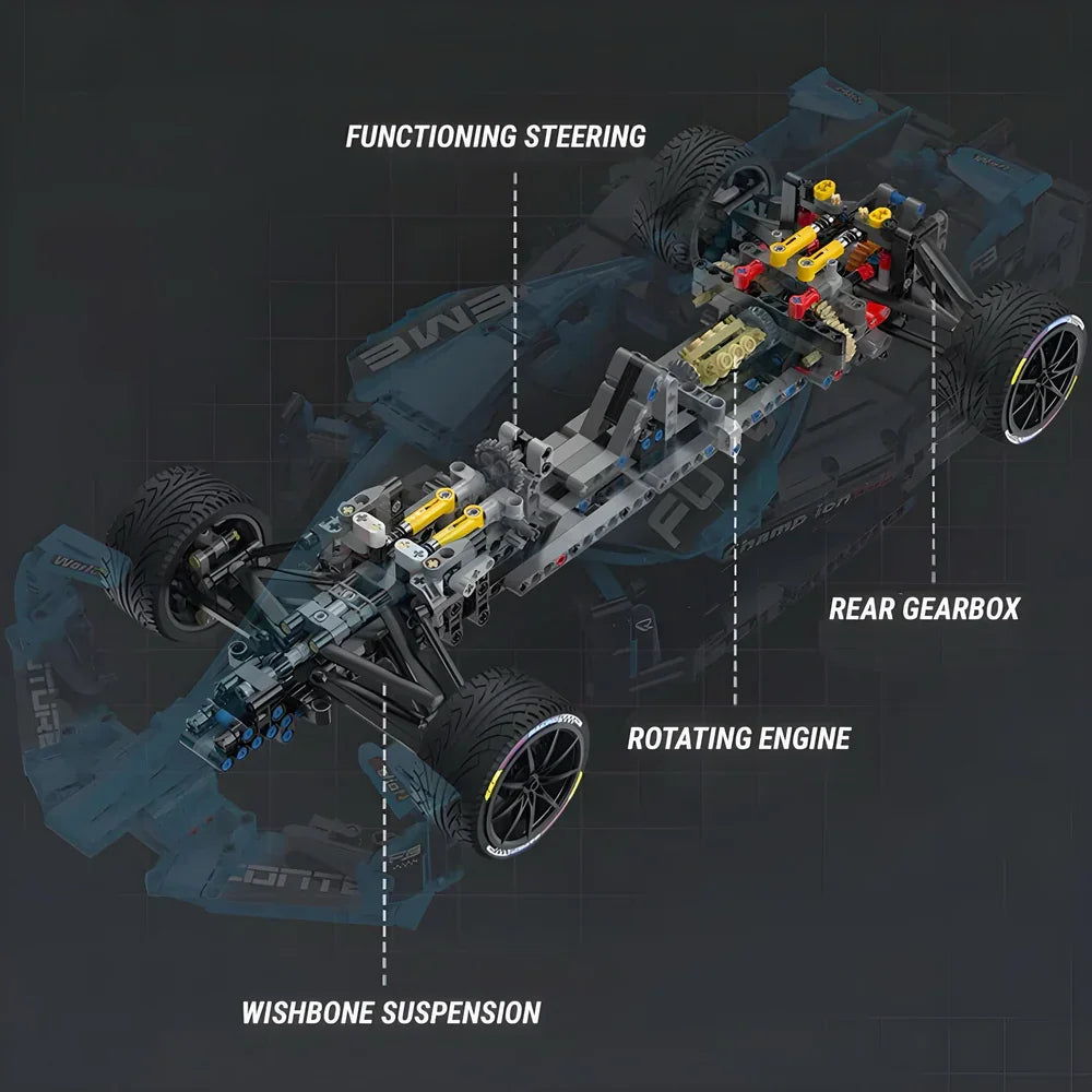 Blue F1 Electric Super Racing Car 1667PCS