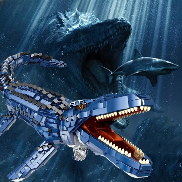 Deep Sea Mosasaur 1858PCS