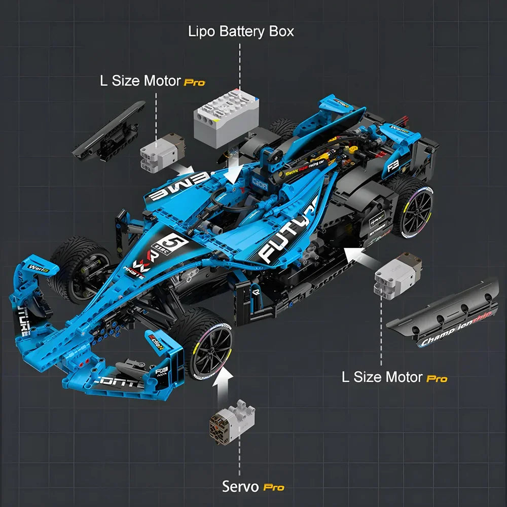 Blue F1 Electric Super Racing Car 1667PCS