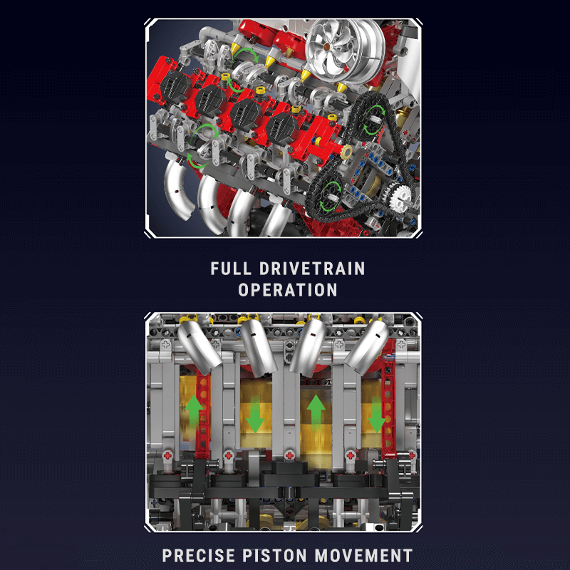 Italian V8 Engine 2718PCS