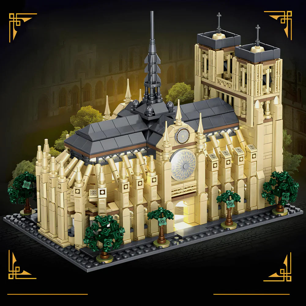 Notre Dame Cathedral Iconic Gothic 1758PCS