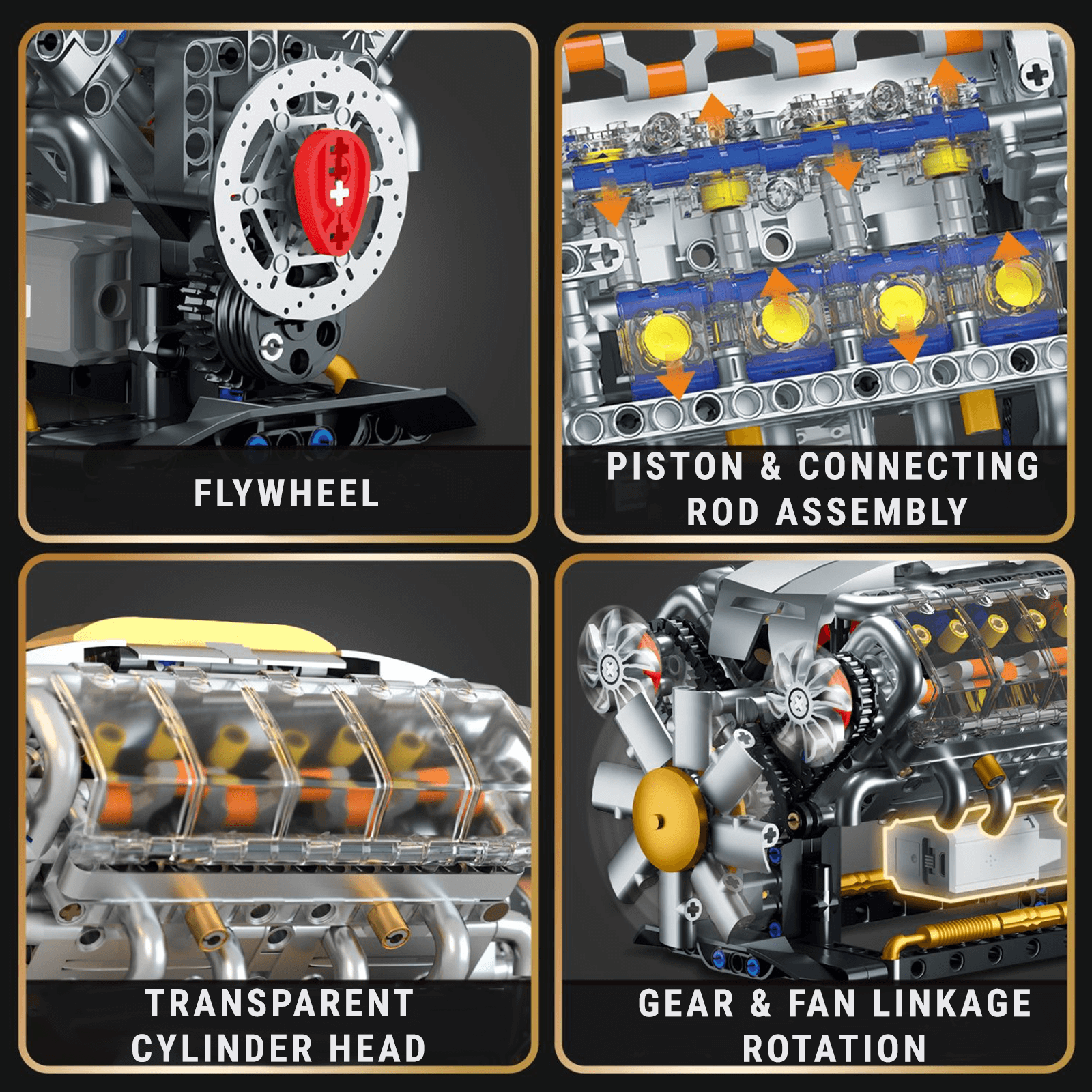 V8 Engine 691PCS