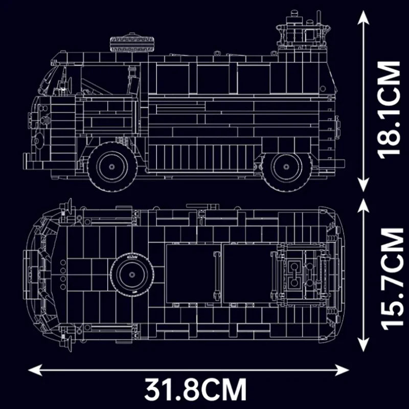 Vintage Travel Van 2055PCS