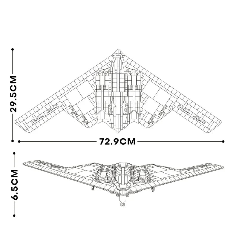 B2 Military Bomber Aircraft 2062PCS