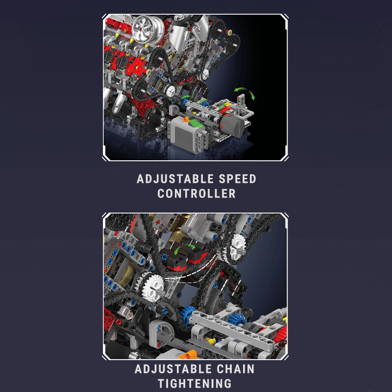 Italian V8 Engine 2718PCS