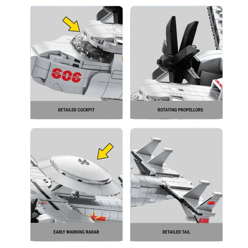 KJ-600 Awacs Fighter Plane 1144PCS