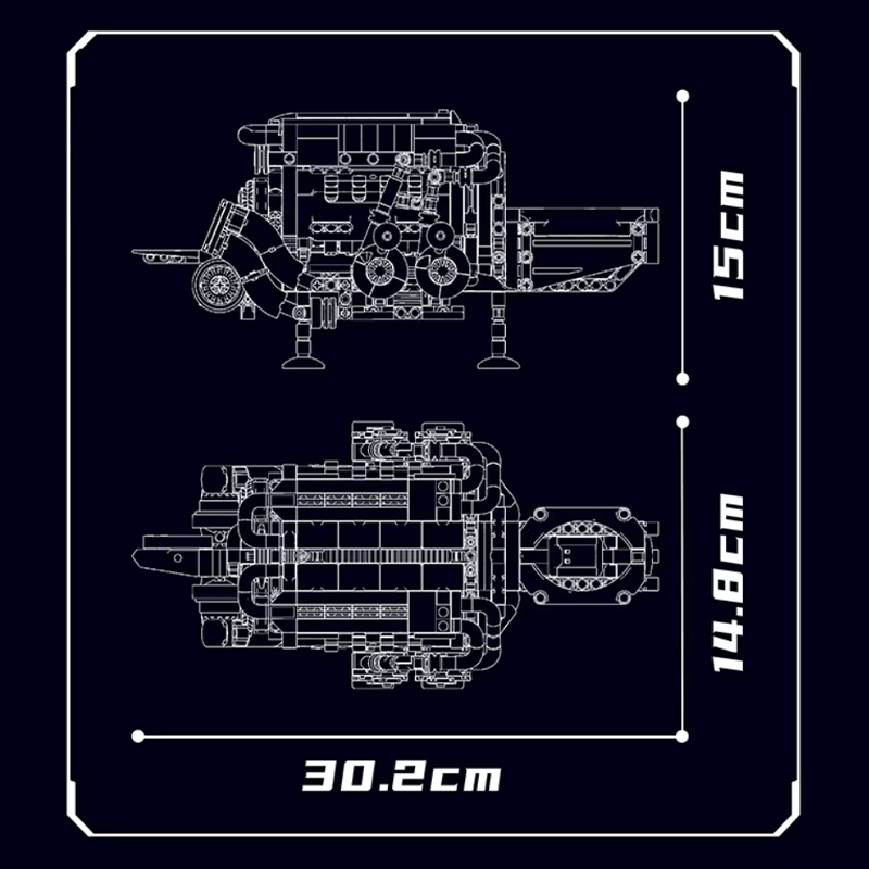 W16 Engine 951PCS