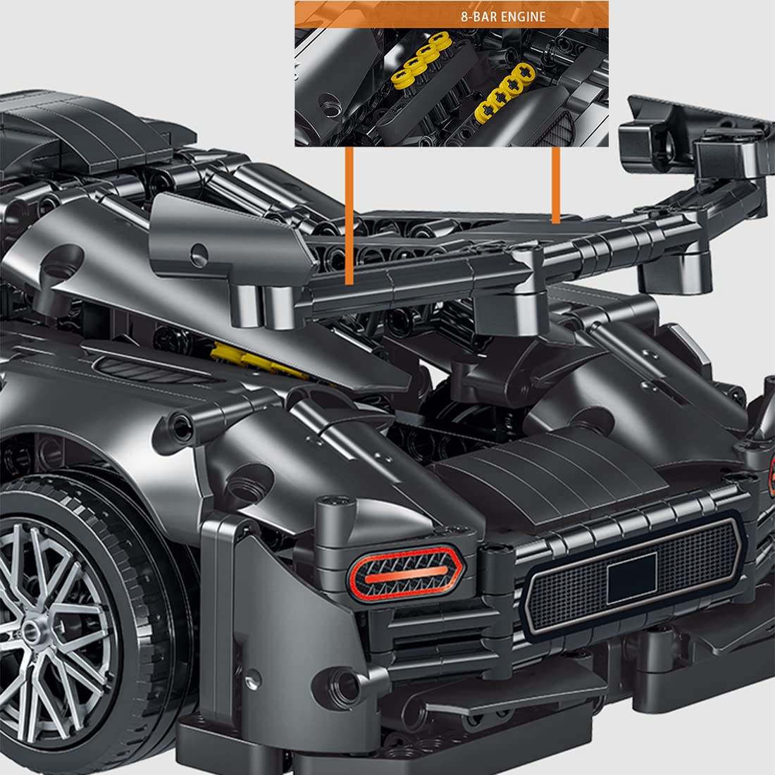 Black Regera R Hyper Car 1505PCS