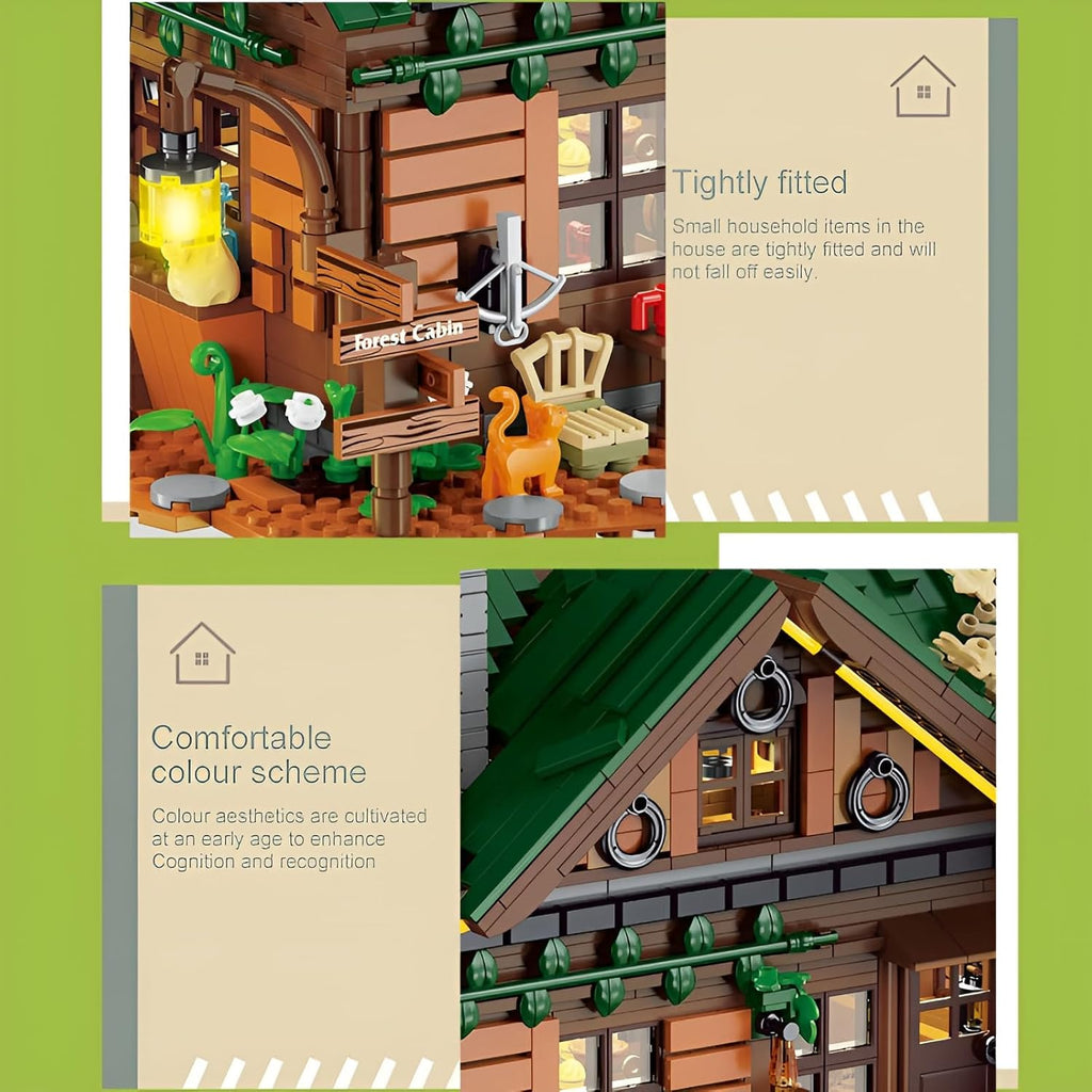 Forest Cabin Tiny Modular House 2234PCS
