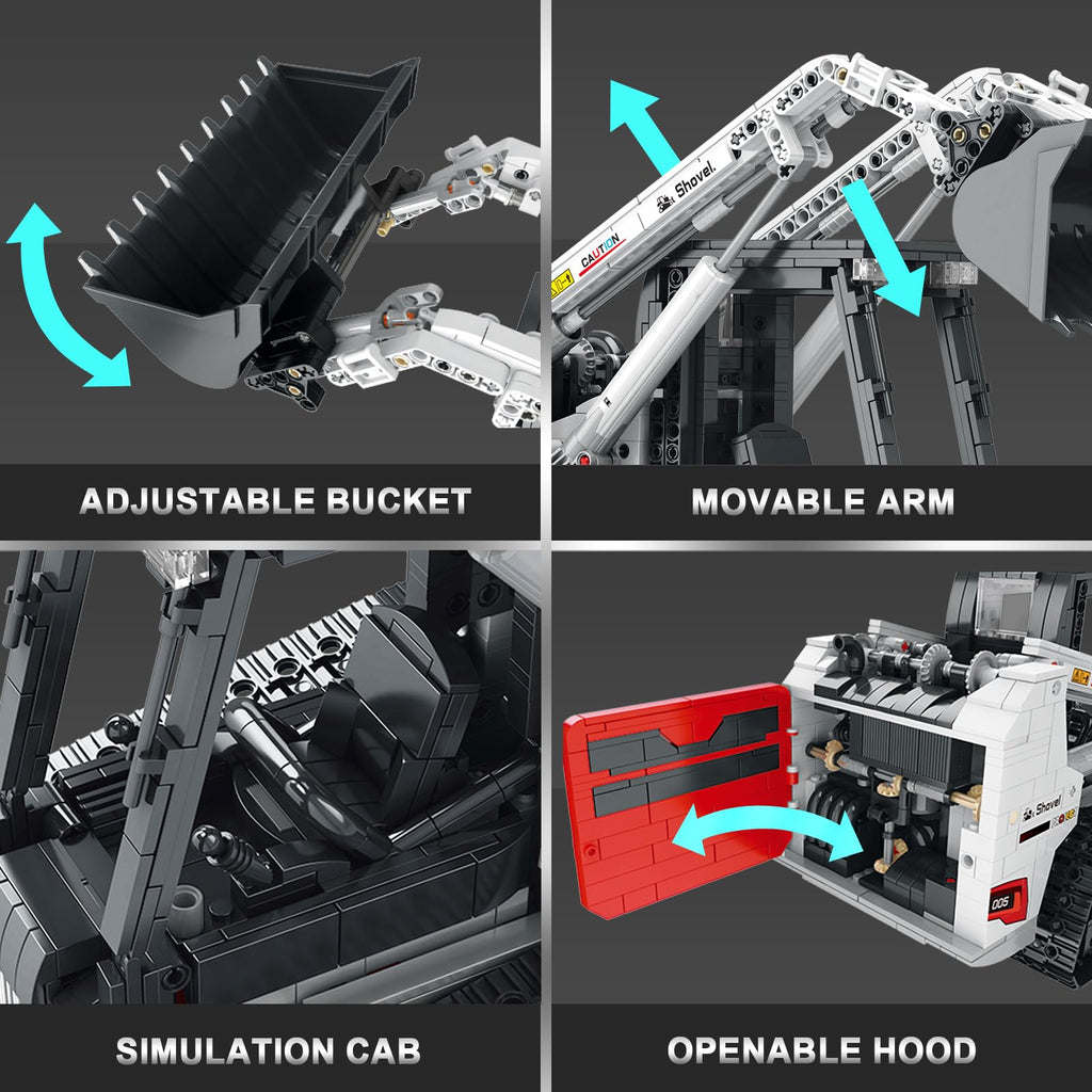 Mechanical Excavator Engineer Crane Truck 1365PCS
