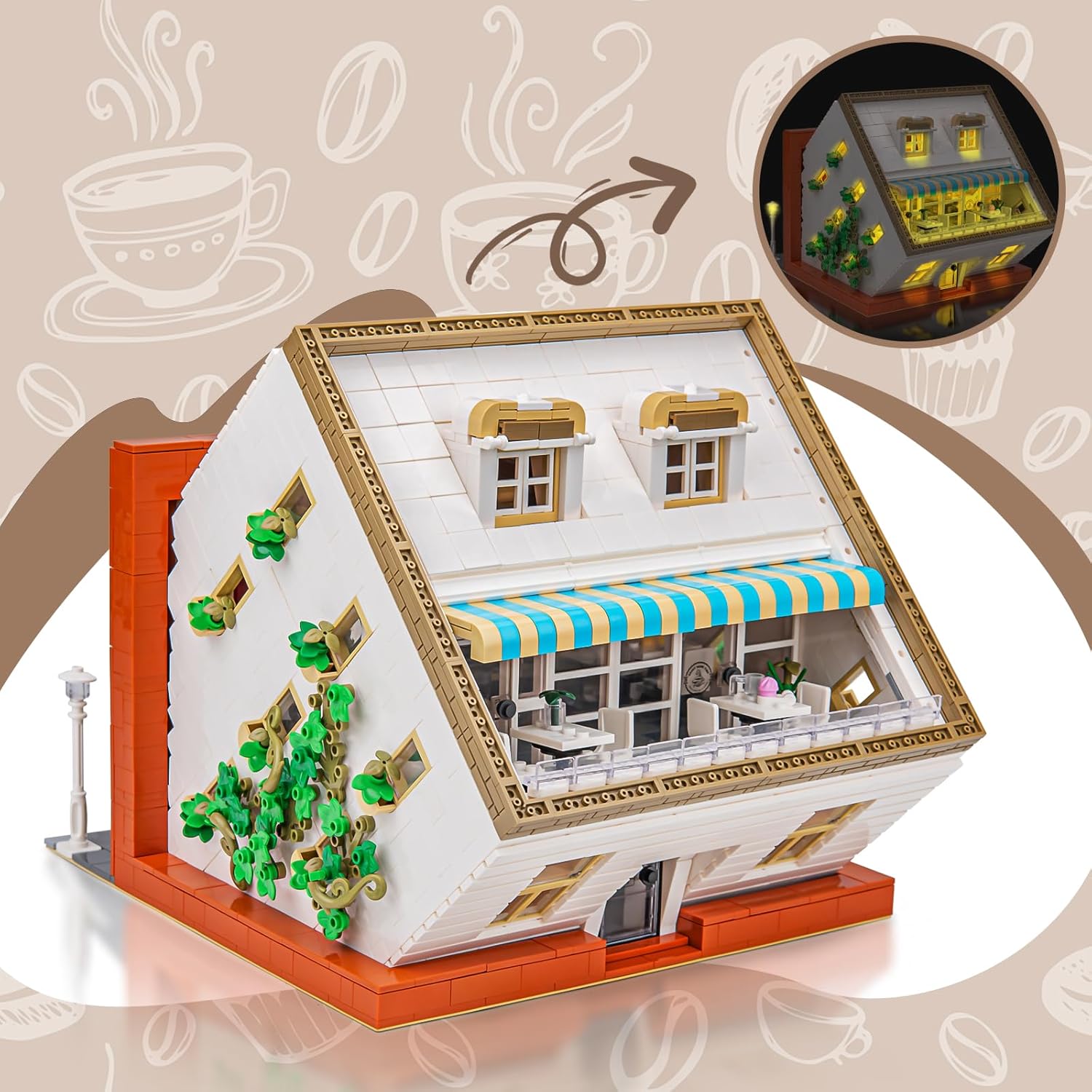 Inverted Coffee Shop 3120PCS