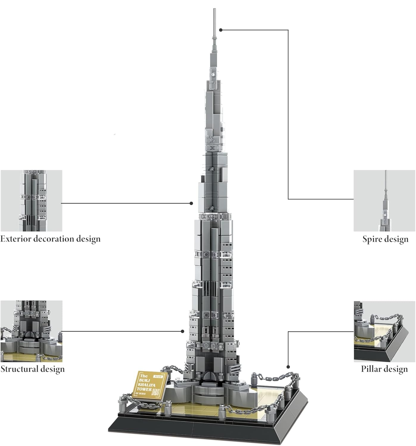 Burj Khalifa Tower 555PCS