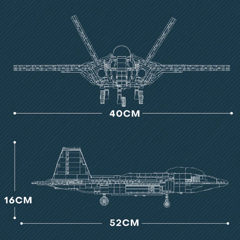 F-22 Stealth Fighter Jet 1837PCS