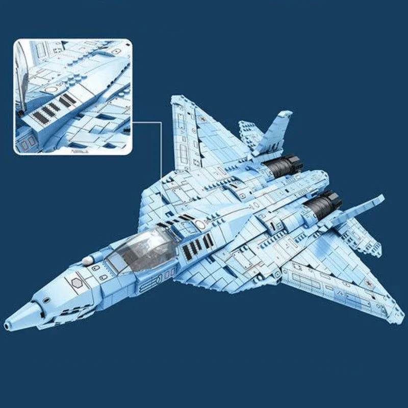 SU-57 Heavy Fighter Plane 1456PCS
