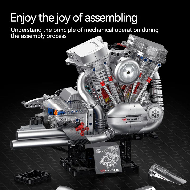 V2 Bike Engine Mechanical Build 866PCS
