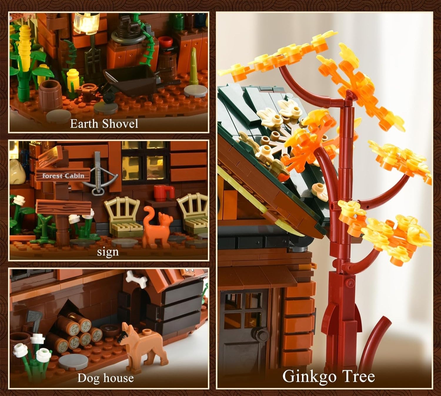 Forest Cabin Tiny Modular House 2234PCS