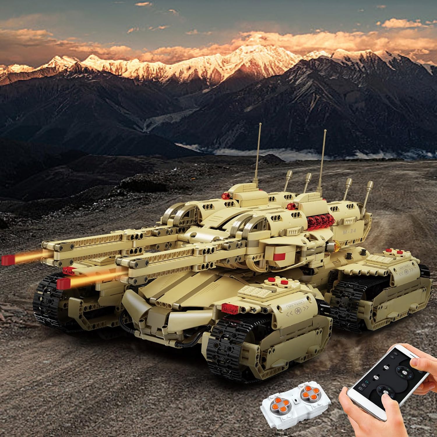 4-Track Combat Tank 3296PCS