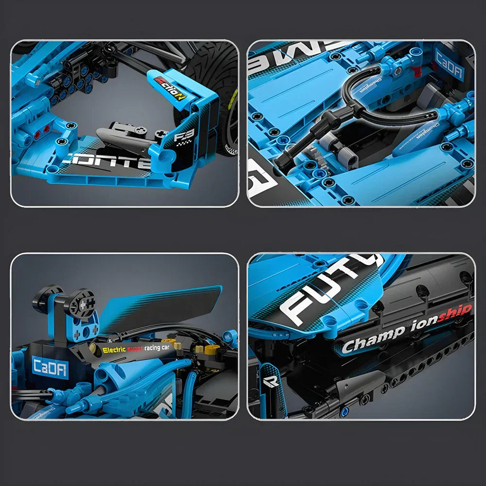 Blue F1 Electric Super Racing Car 1667PCS