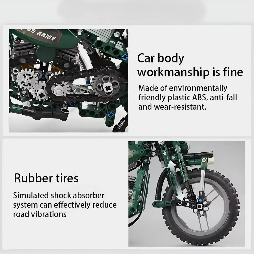 WWII Military Motorcycle 550PCS