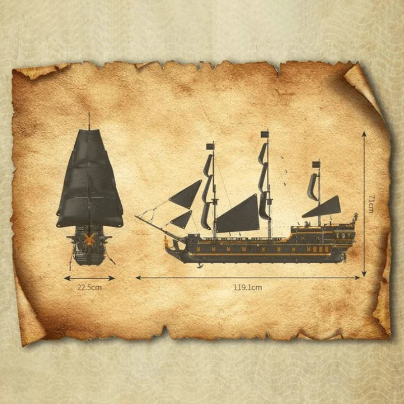 Black Pearl ship 5266PCS