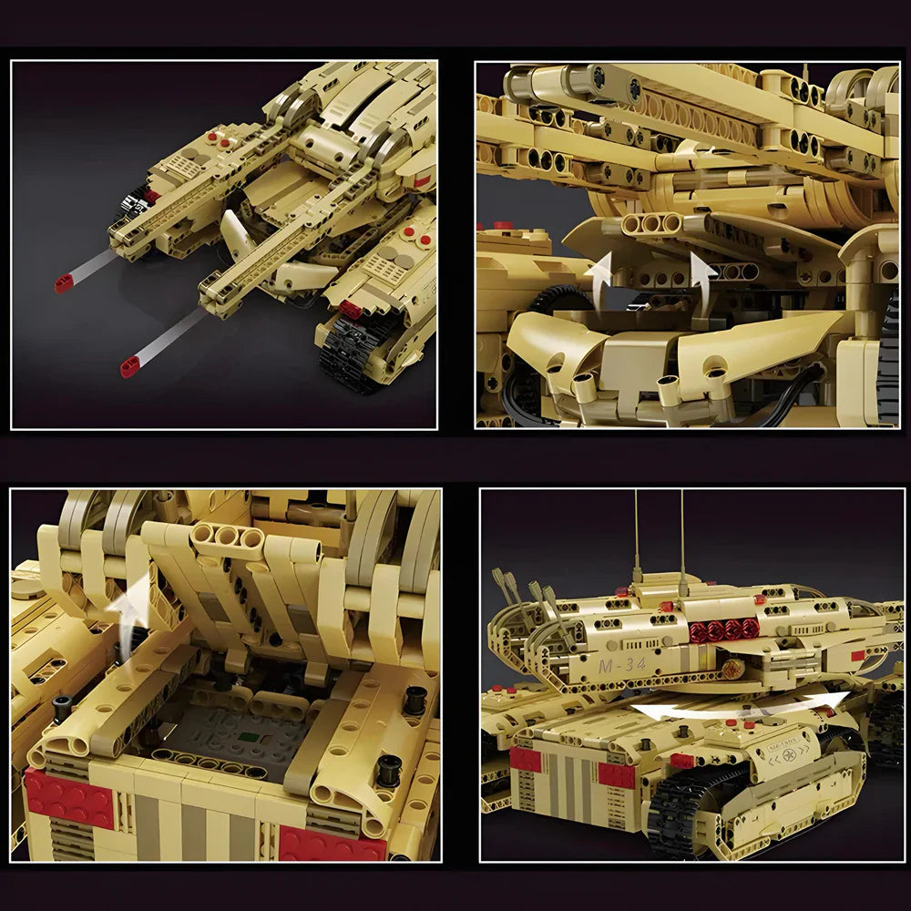 4-Track Combat Tank 3296PCS
