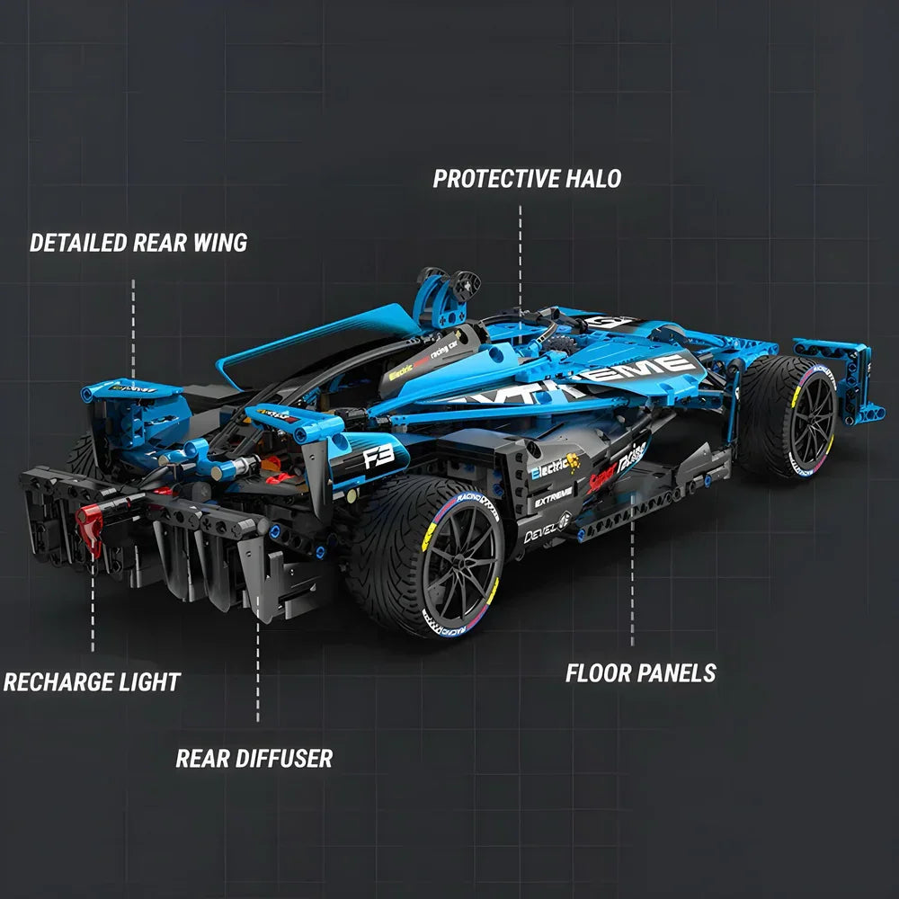 Blue F1 Electric Super Racing Car 1667PCS