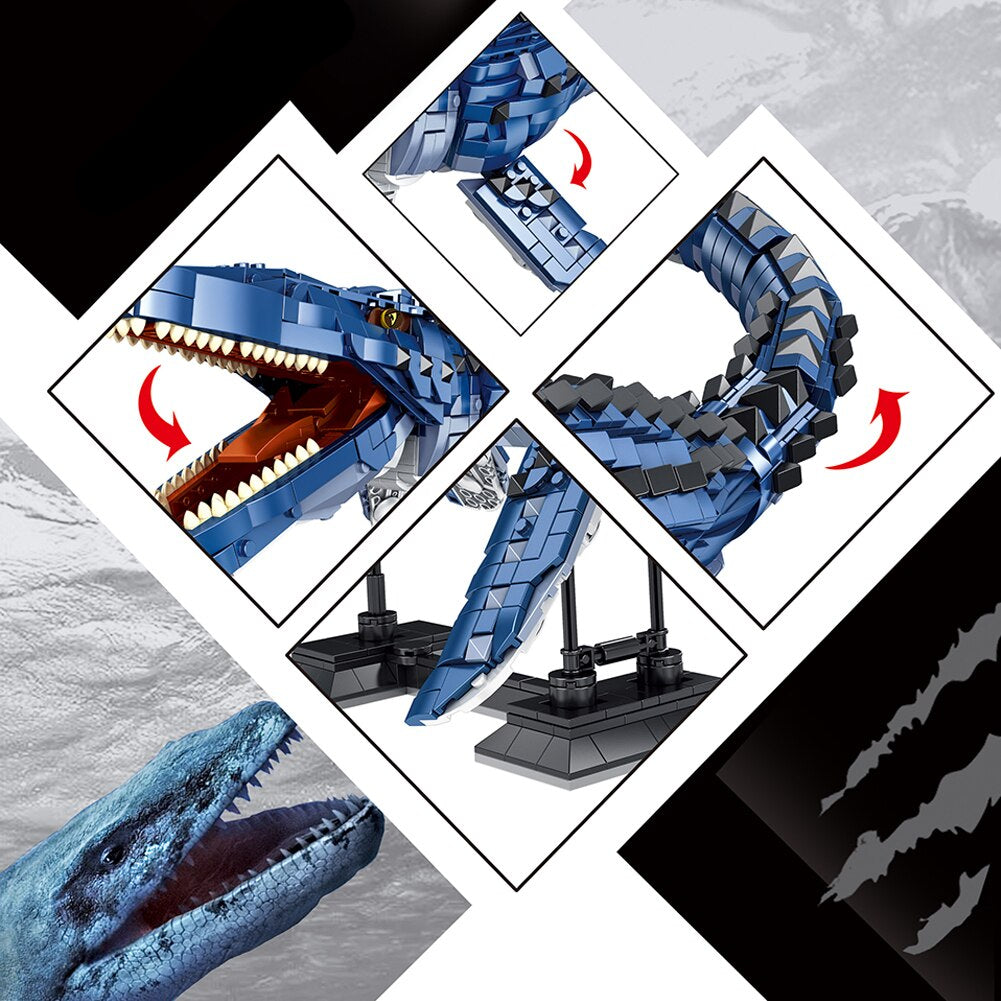Deep Sea Mosasaur 1858PCS