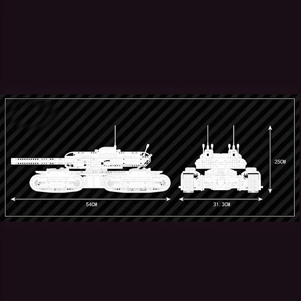 4-Track Combat Tank 3296PCS