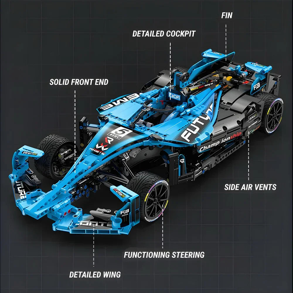 Blue F1 Electric Super Racing Car 1667PCS