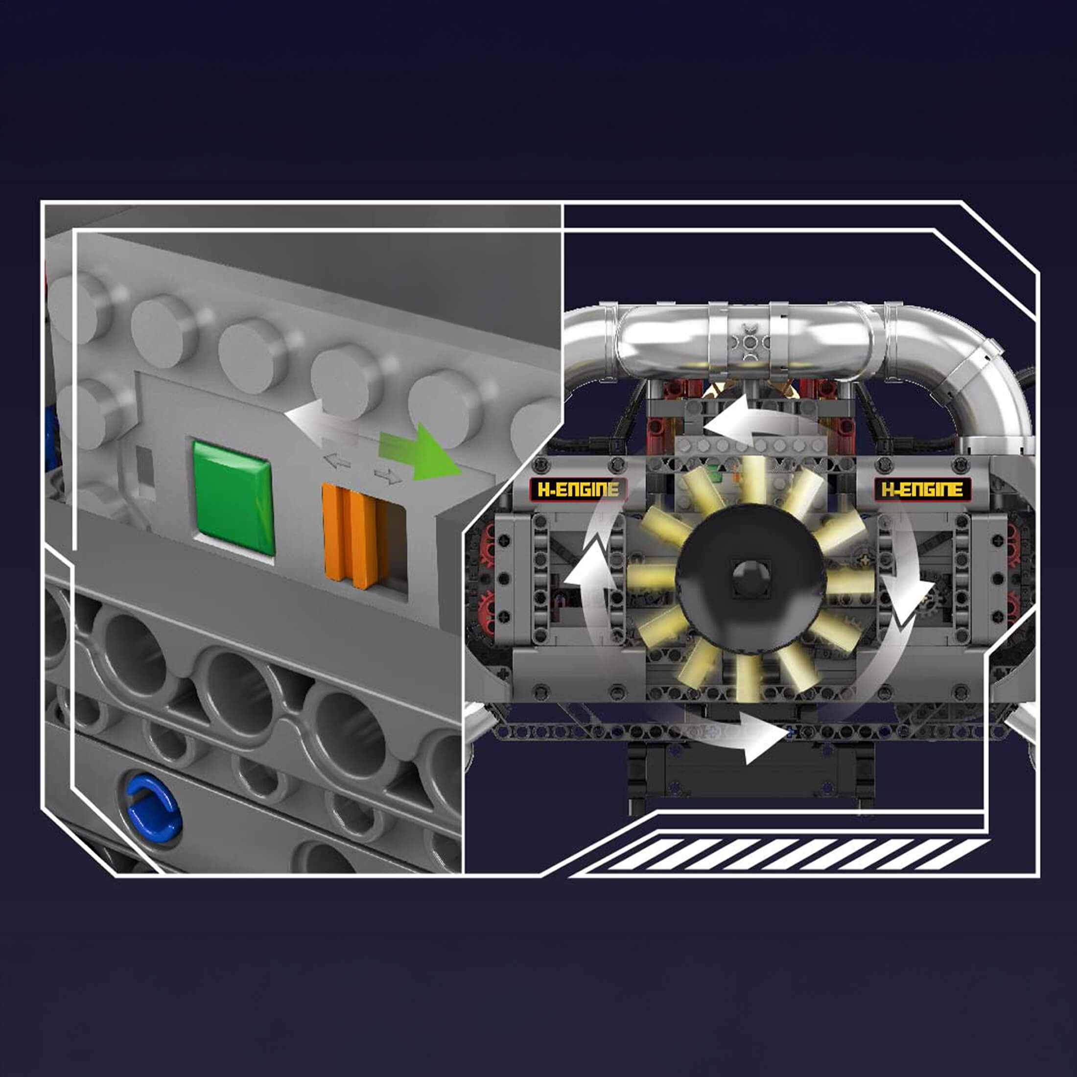 Flat 6 Engine 2375PCS
