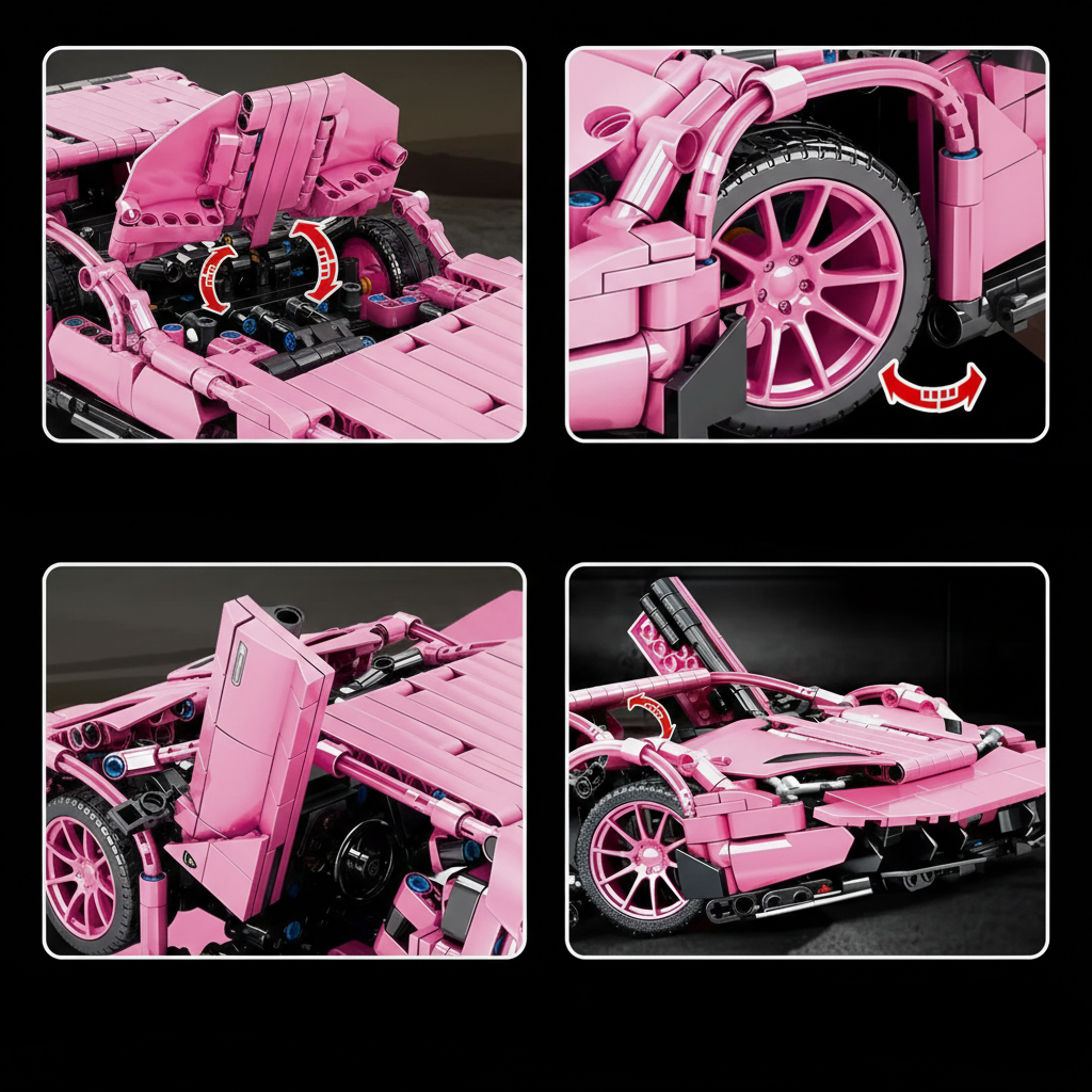 Pink Edition Italian Supercar Roadster 1258PCS