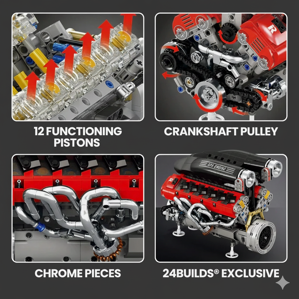 Italian V12 SP3 Engine 1240PCS