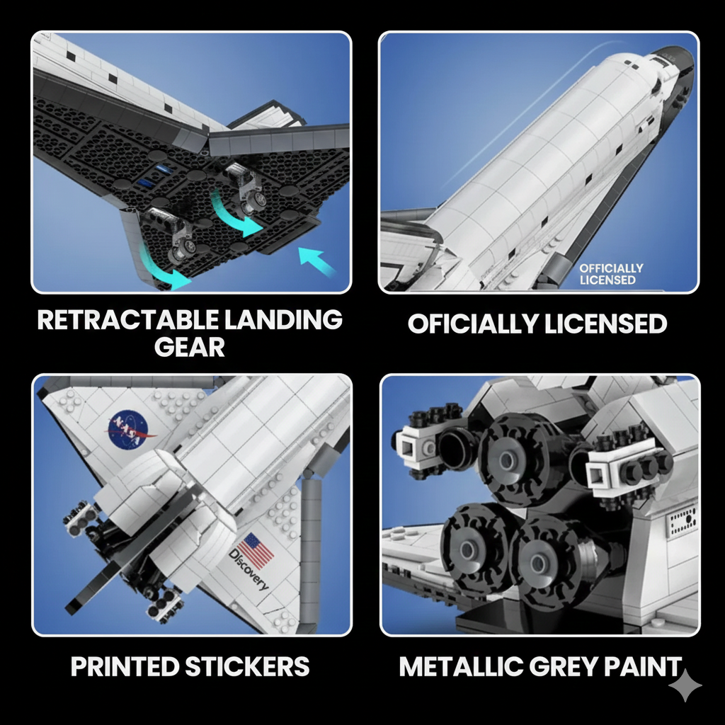 NASA Orbiter Space Shuttle Building Set 1827PCS