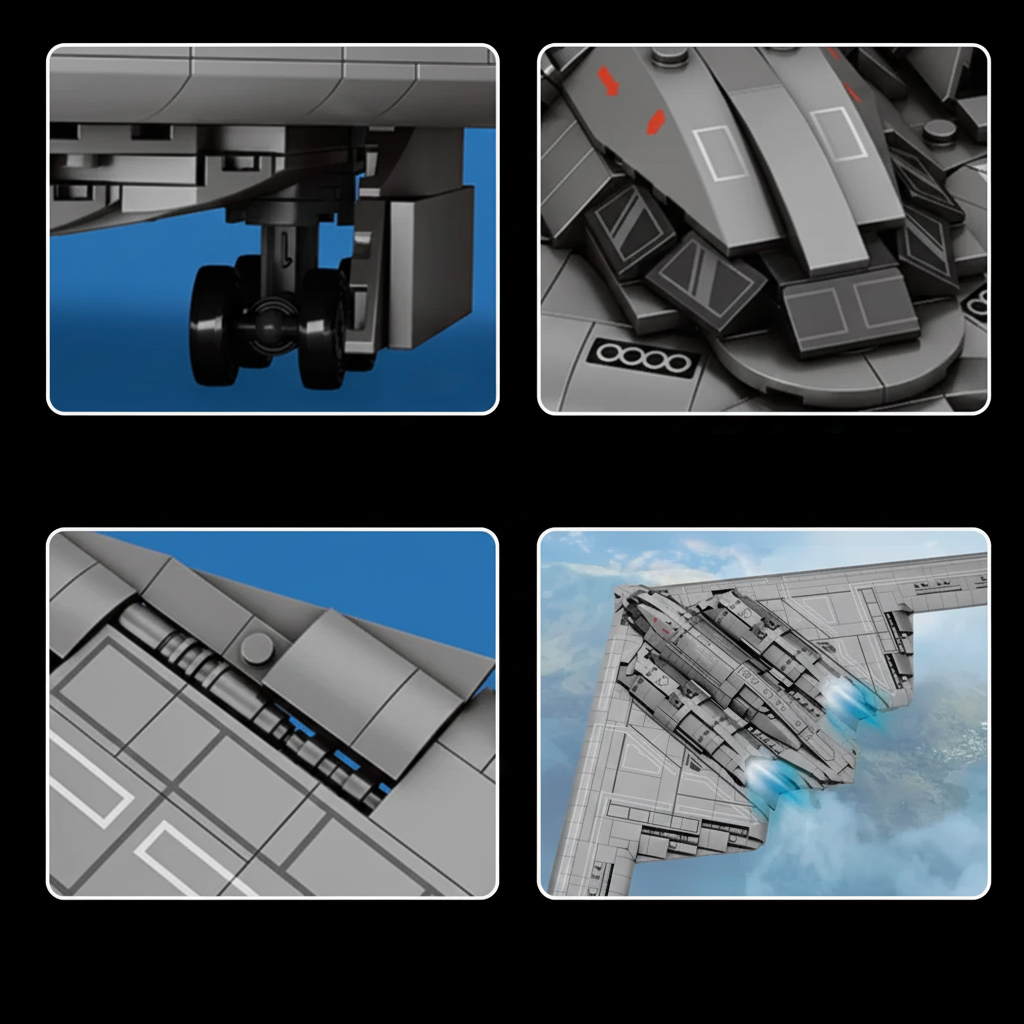 B2 Military Bomber Aircraft 2062PCS