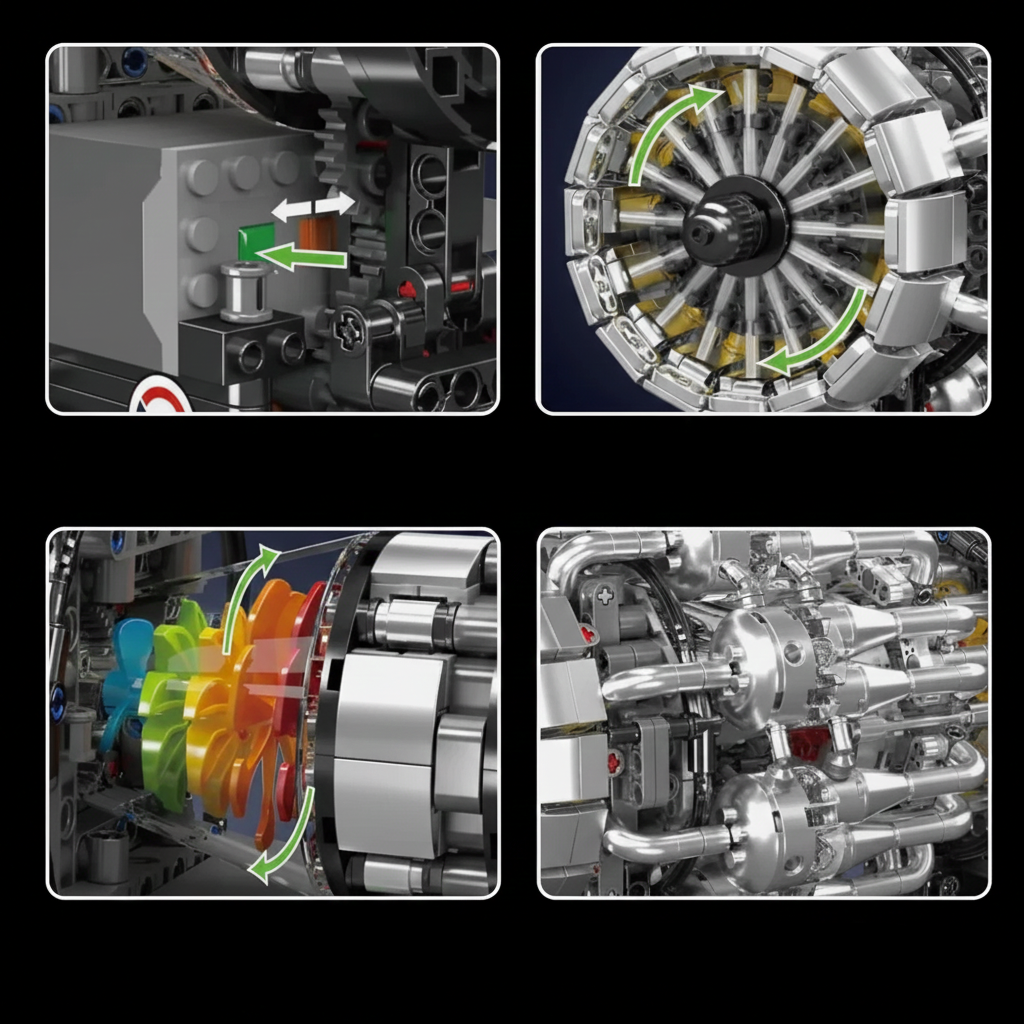 Aviation Turbojet Engine 1214PCS