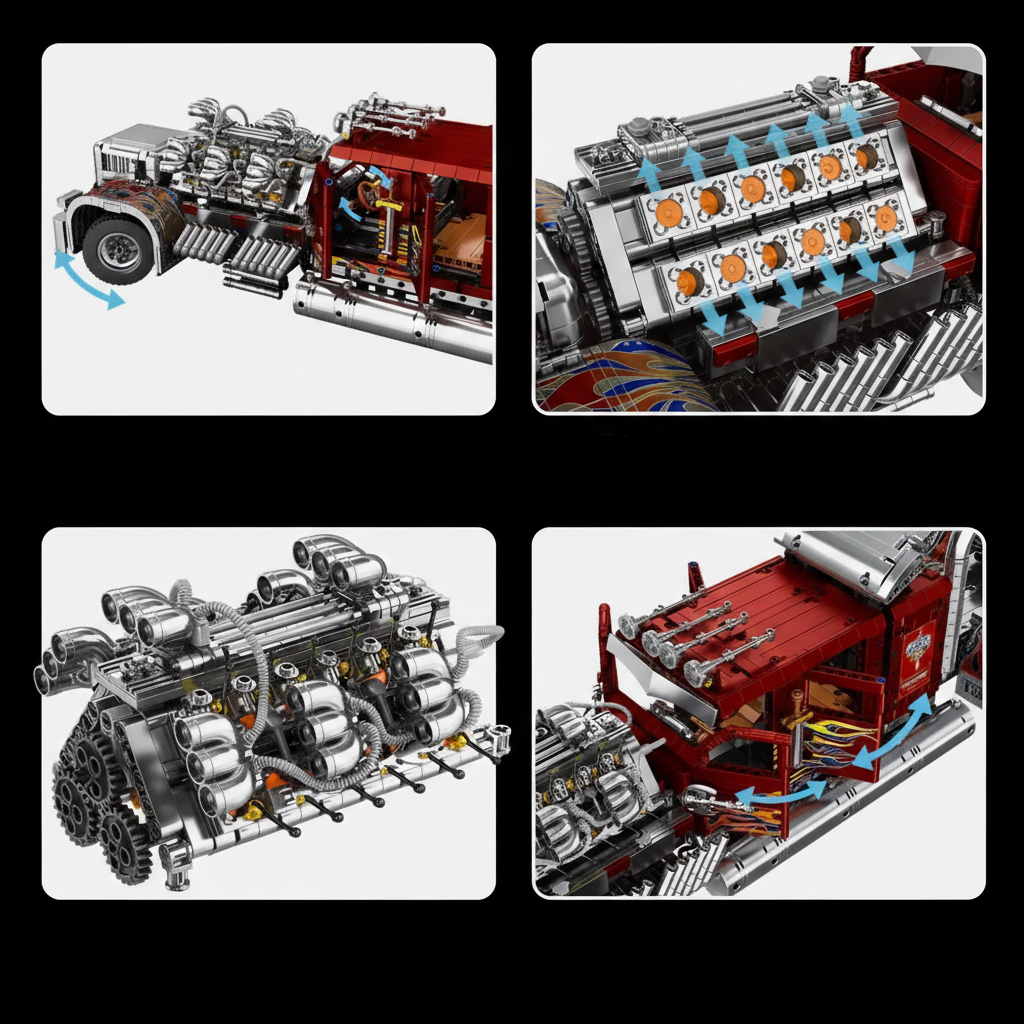 V24 Heavy Duty Custom Truck 3486PCS