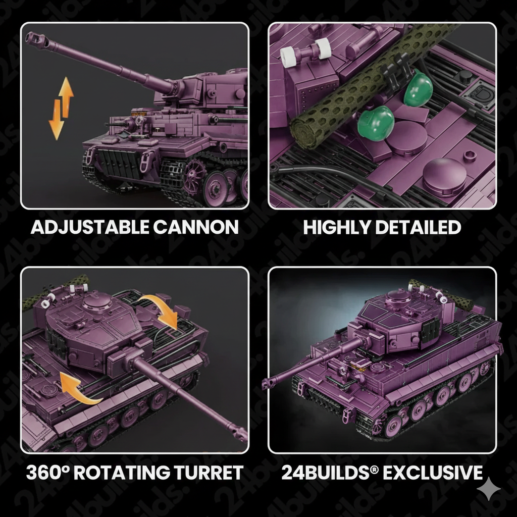 German Heavy Armored Tank Purple Edition 1678PCS