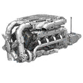 The Chrome 5.5L V8 Engine & Gearbox 2898PCS