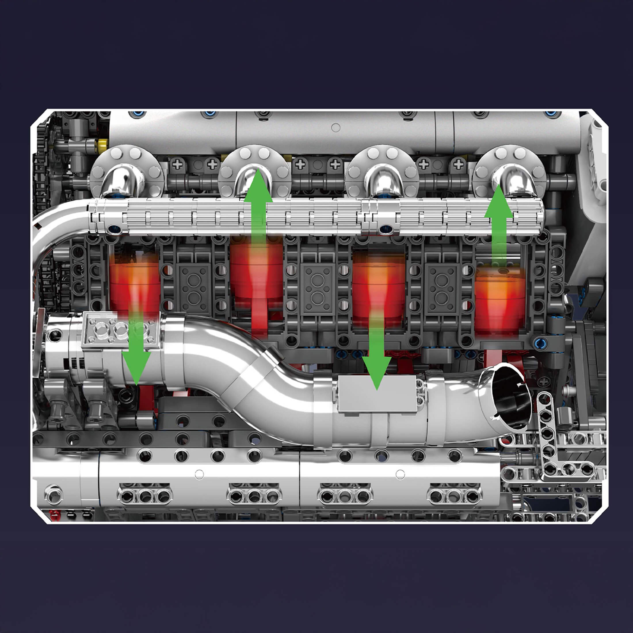 The Chrome 5.5L V8 Engine & Gearbox 2898PCS