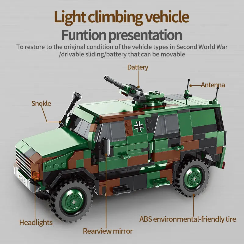 ATF Dingo Military Vehicle 670PCS