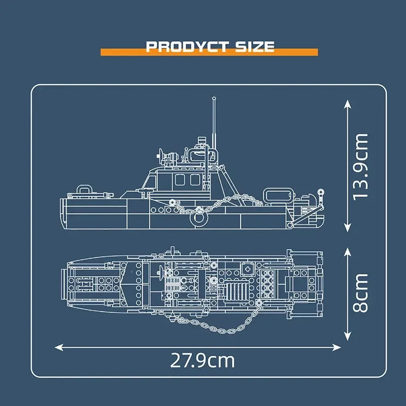 Police Boat 413PCS