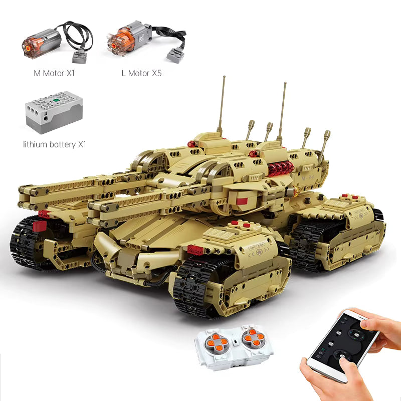 4-Track Combat Tank 3296PCS