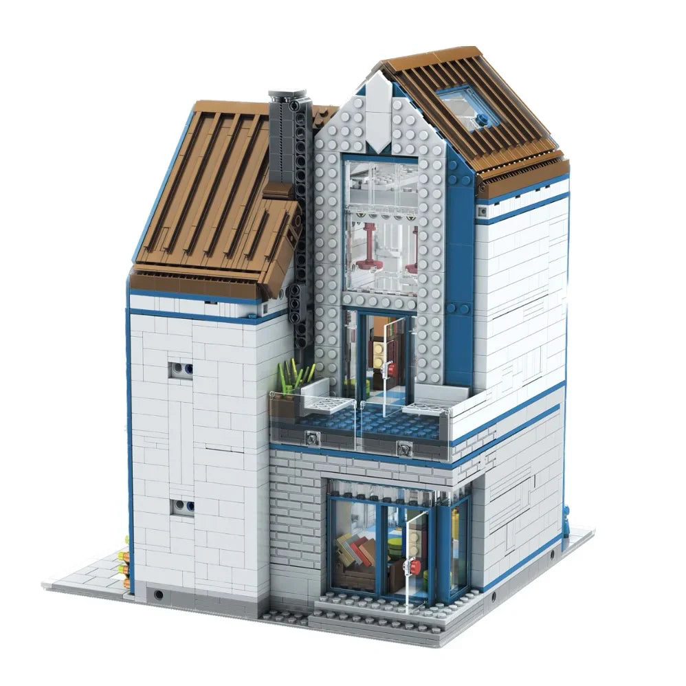 Morden Library With Light 2788PCS
