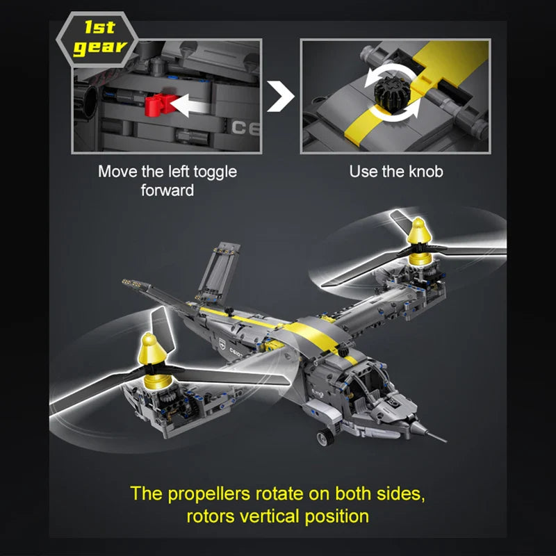 Tiltrotor Aircraft 1436PCS