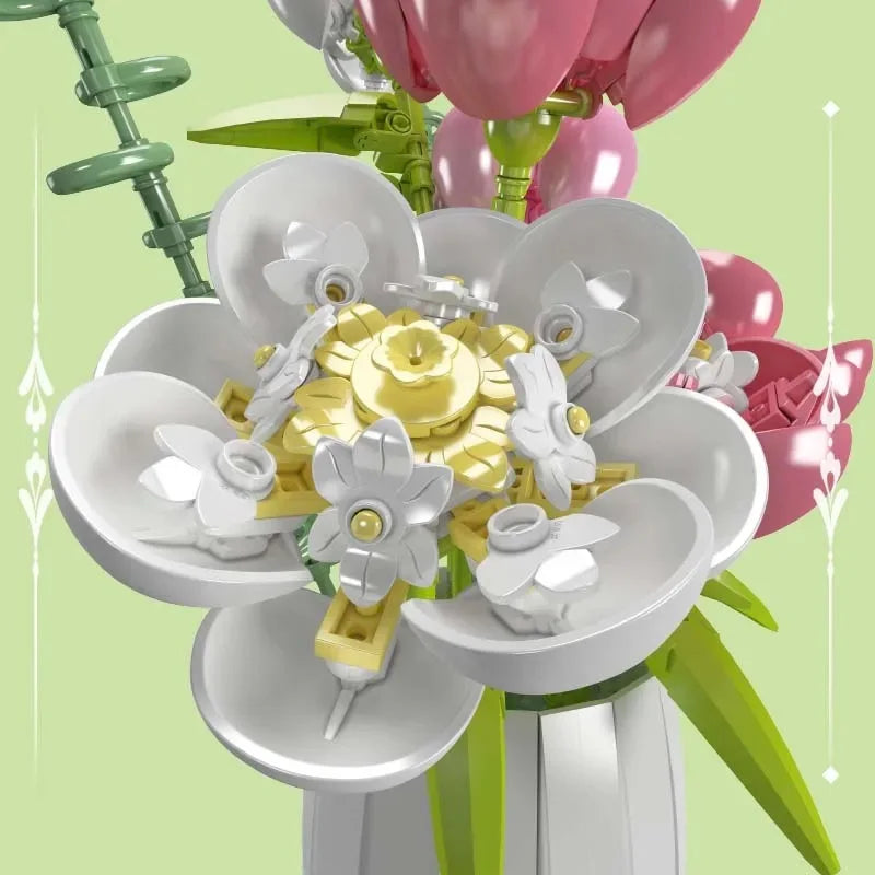 White Pink Powder Peony Flower 866PCS