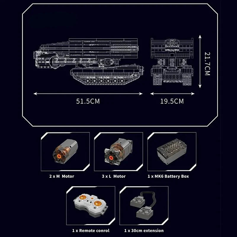 Military Armored Bridge Erecting Truck 1759PCS