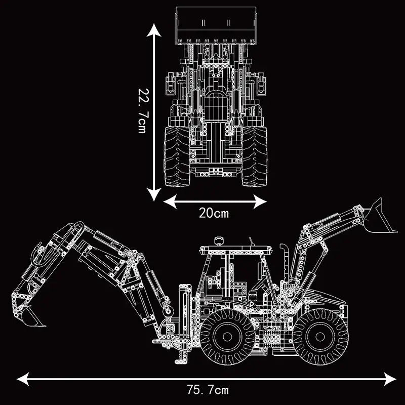 Two-Busy Loader Excavator 2239PCS