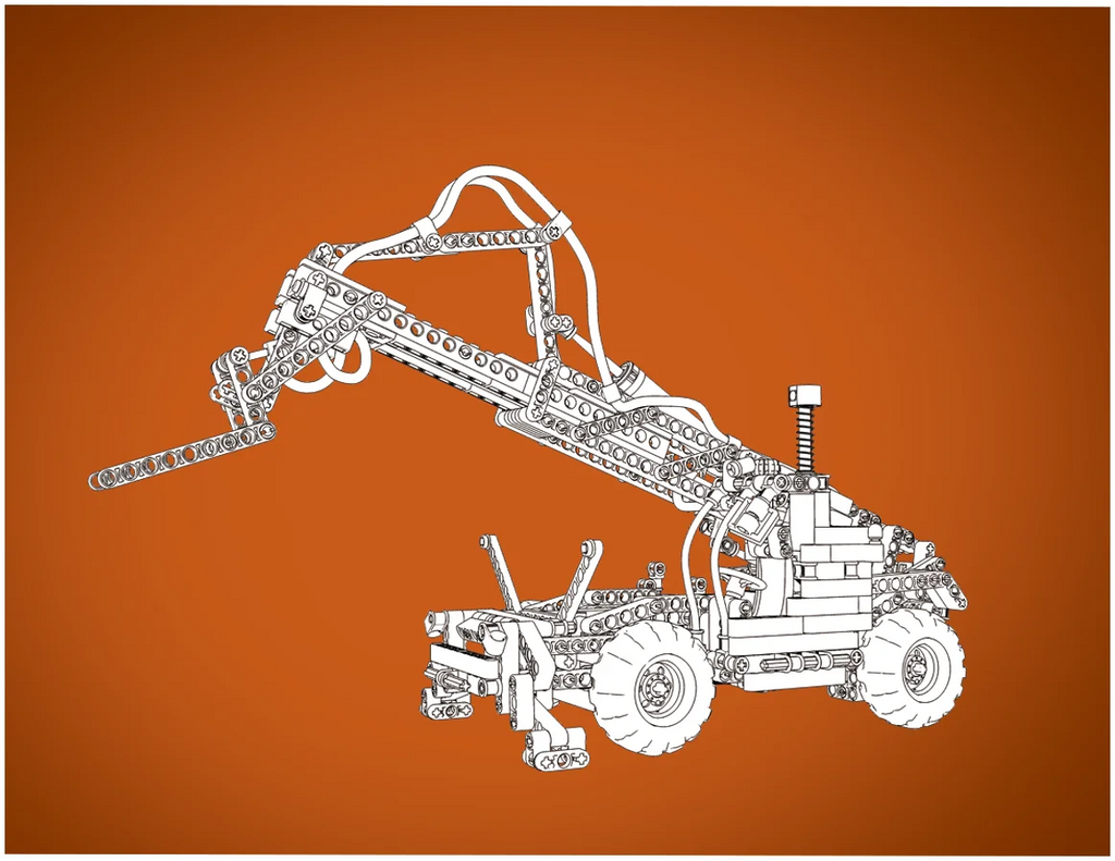 Pneumatic Telescopic Forklift 803PCS