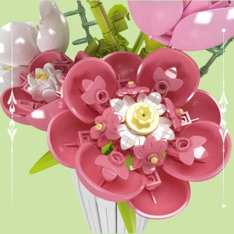 White Pink Powder Peony Flower 866PCS