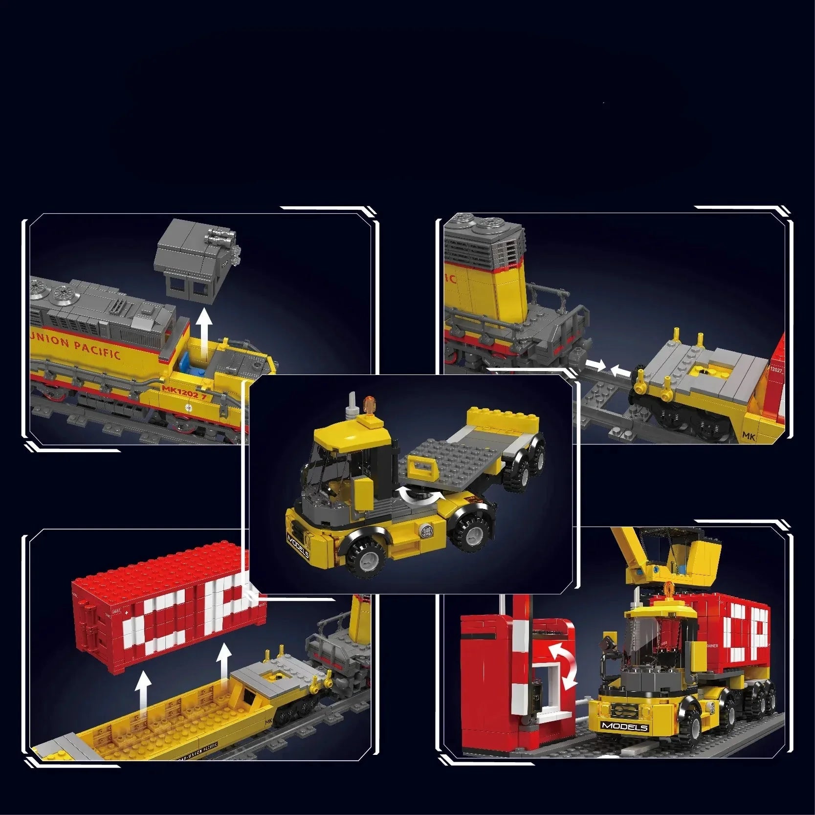 Motorized EMD SD40-2 Express Train 1170PCS